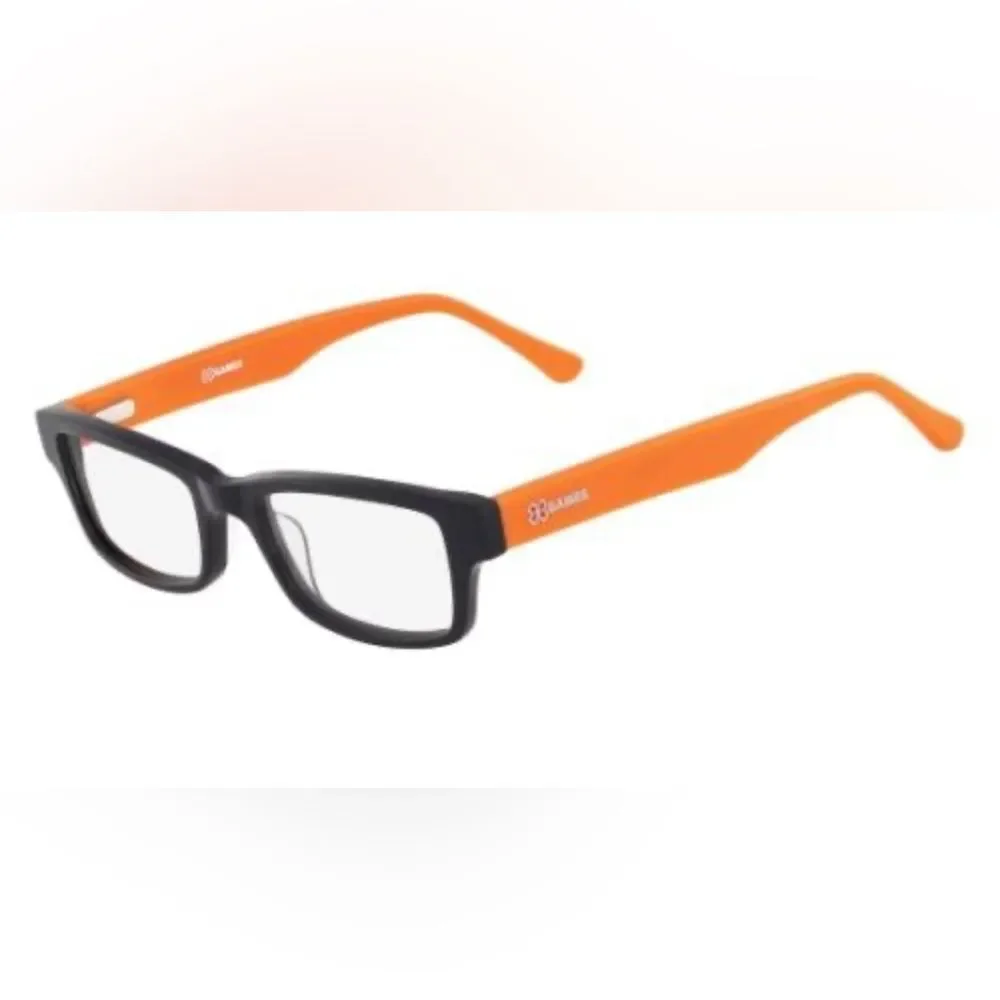 X Games Heelie 412 Black & Orange Square Plastic Frames Eyeglasses Spectacles